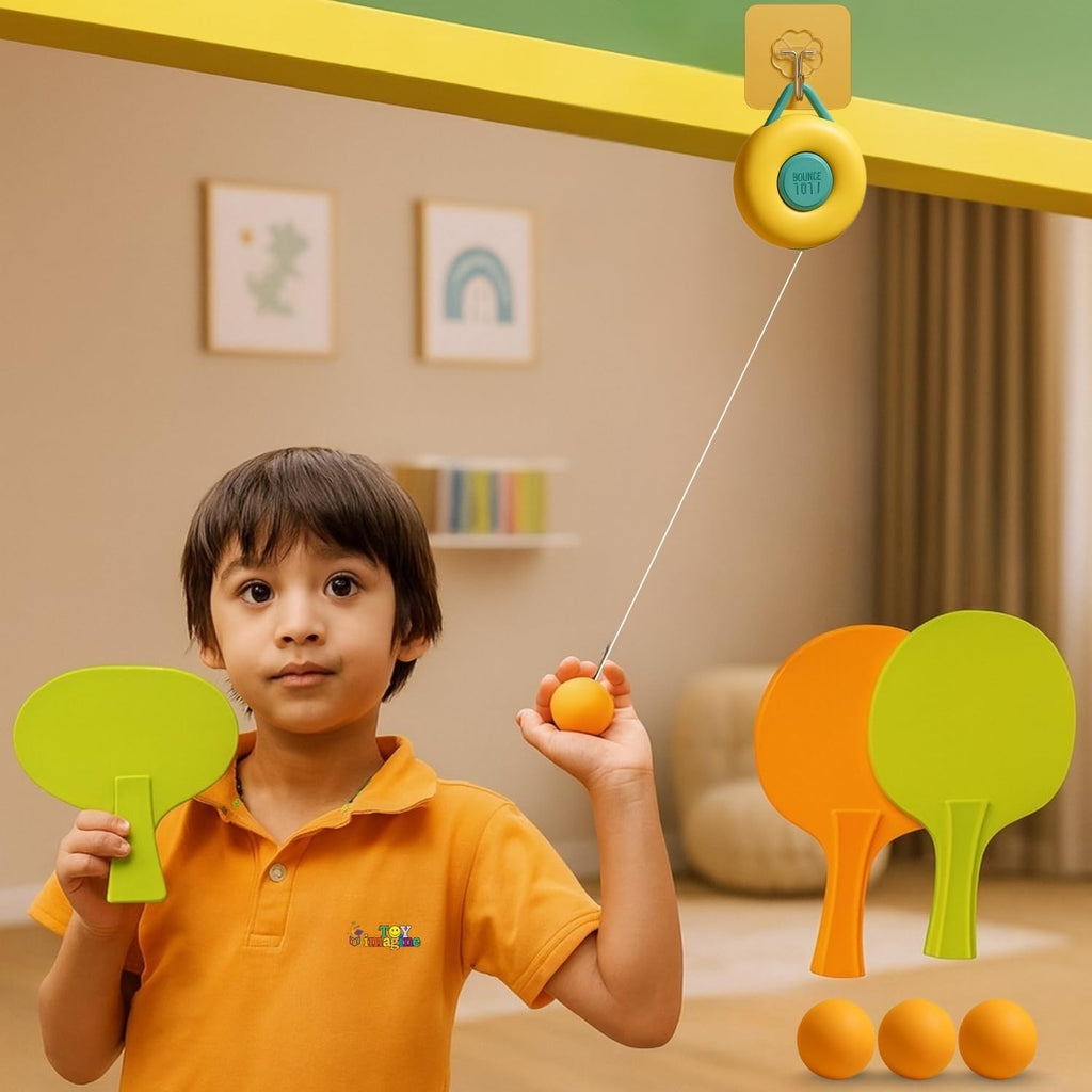 Hanging Table Tennis Trainer 3 Ping Pong Ball & 1 Pair Self Training Gaming Set Tennis Kit