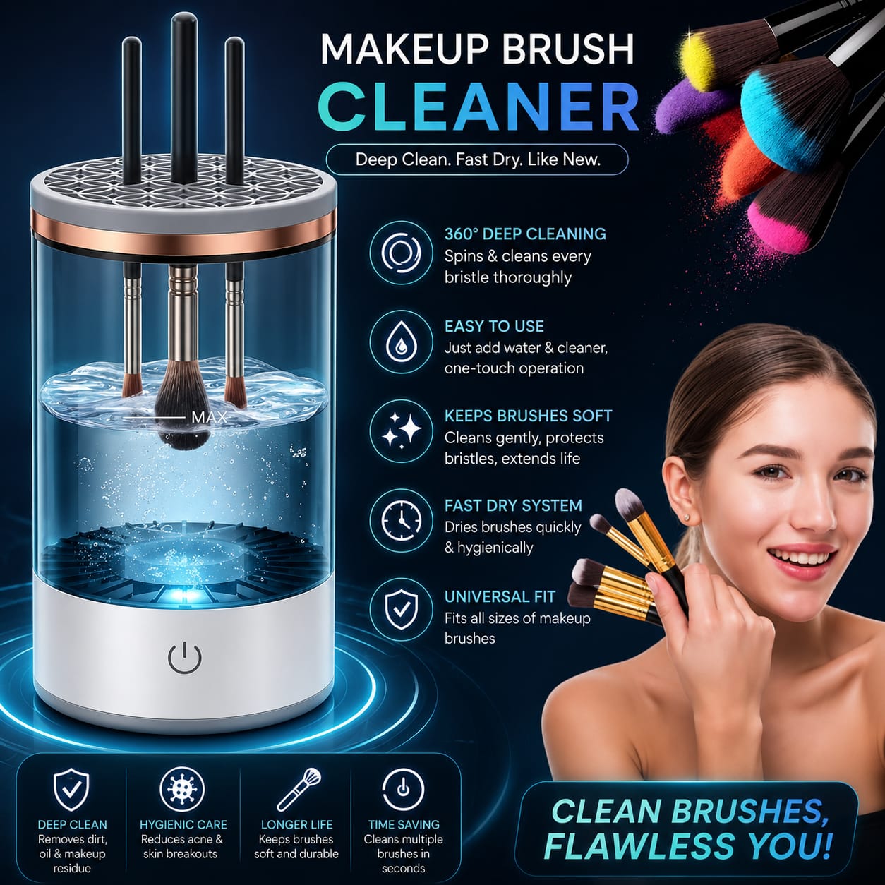 Electric Makeup Brush Cleaner
